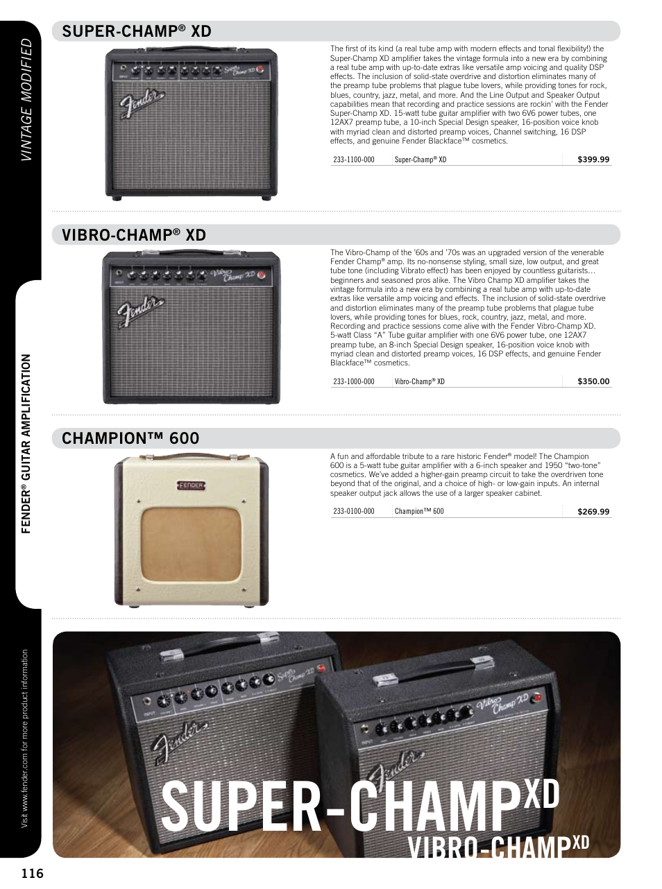 Super-champ, Vibro-champ, Champion™ 600 | Fender 57 deluxe User Manual | Page 9 / 22