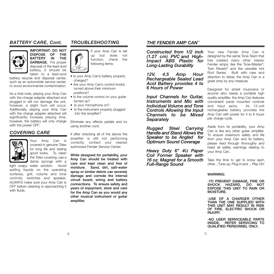 Fender Amp Can User Manual | Page 3 / 4