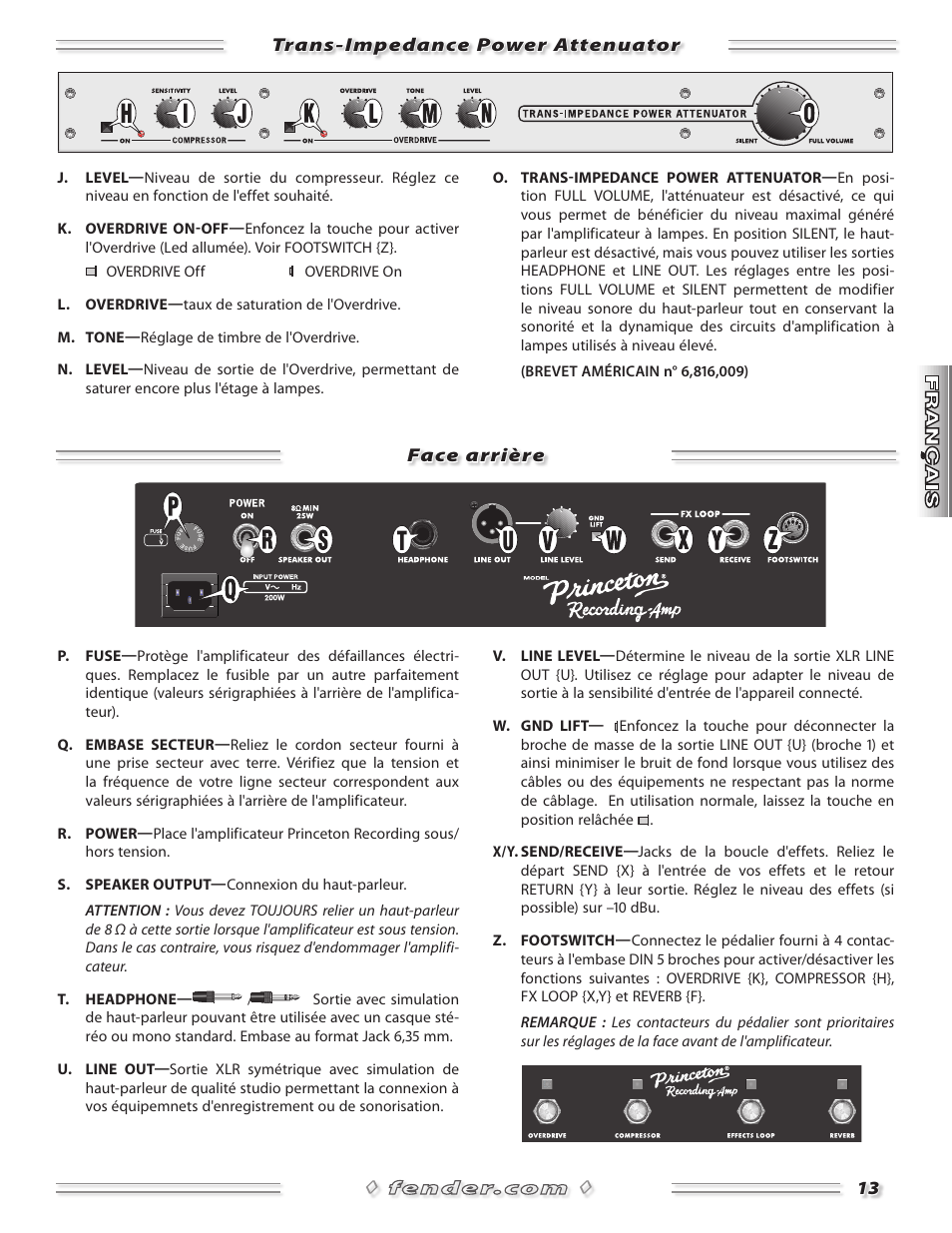 Fender Princeton Reverb Amp User Manual | Page 13 / 28