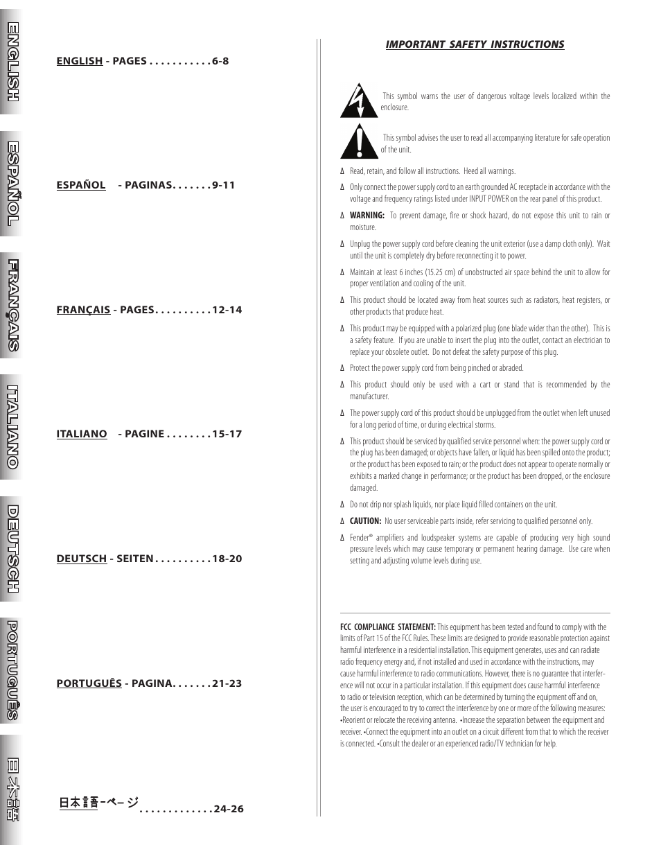 Fender Princeton Reverb Amp User Manual | Page 2 / 28