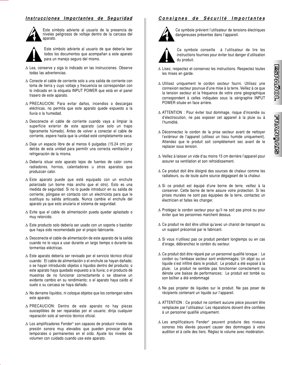 Fender FM 100H User Manual | Page 3 / 20