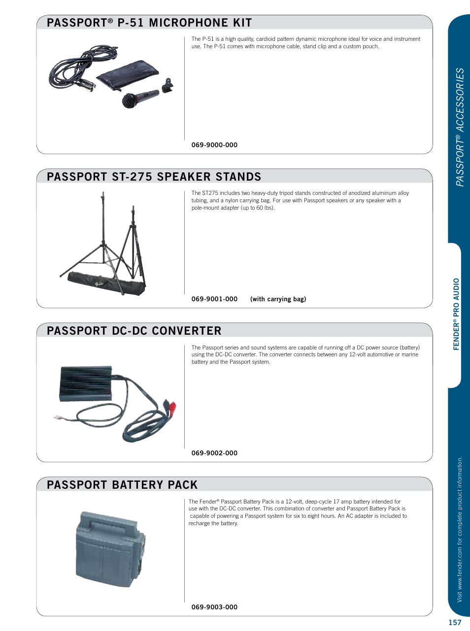 P-51 microphone kit, Passpor t, Accessories | Fender PASSPORT Serie User Manual | Page 4 / 13