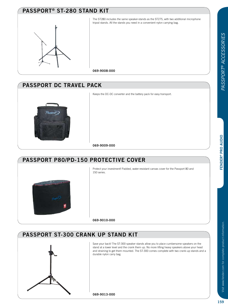 St-280 stand kit, Passport st-300 crank up stand kit, Passpor t | Accessories | Fender PASSPORT Serie User Manual | Page 6 / 13