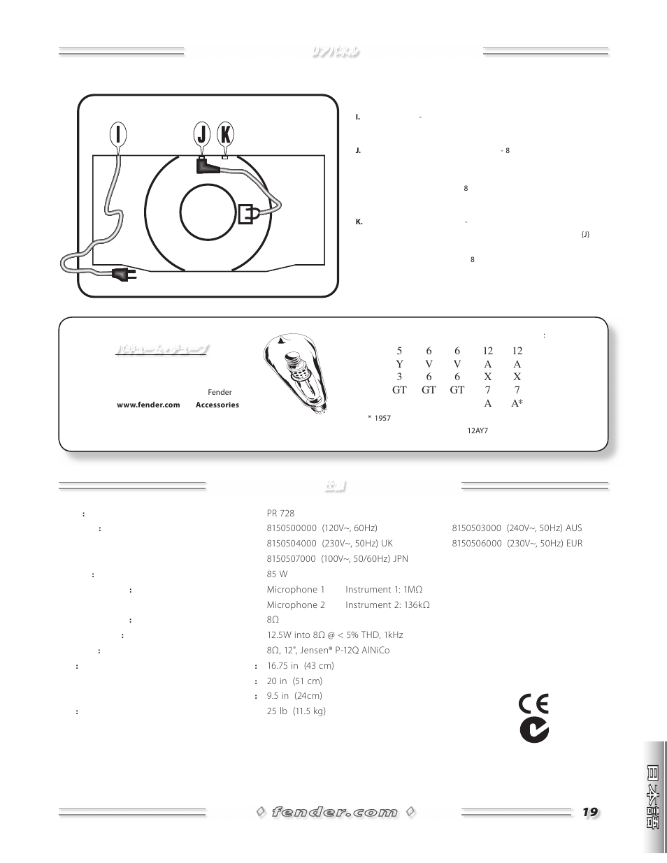 Fender 57 Deluxe Amp User Manual | Page 19 / 20