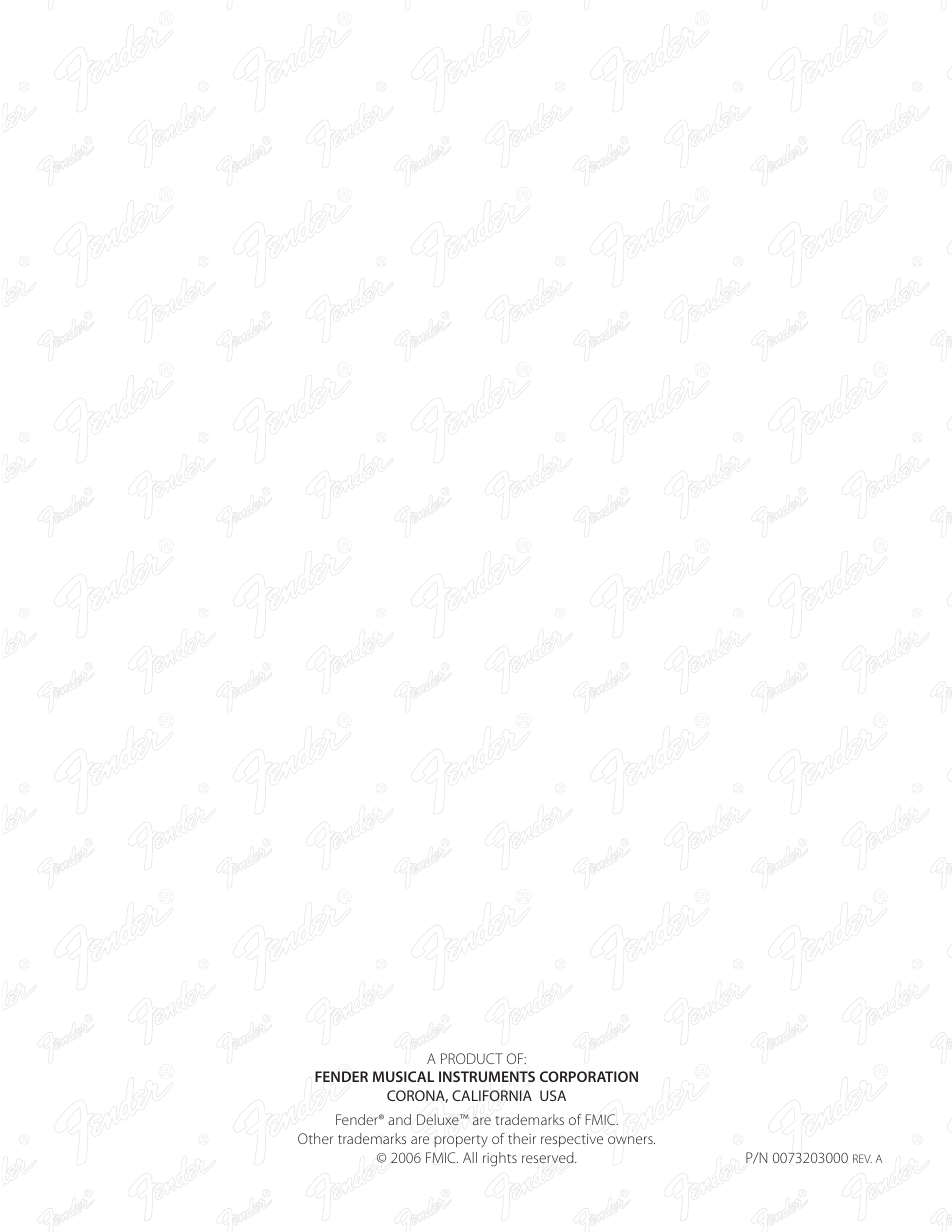 Fender 57 Deluxe Amp User Manual | Page 20 / 20