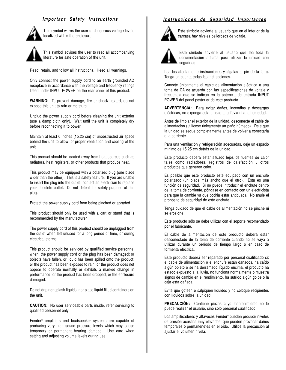 Fender FM 212R User Manual | Page 3 / 20