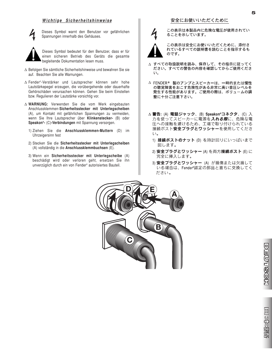 Ed a b c | Fender 210 Pro User Manual | Page 5 / 12