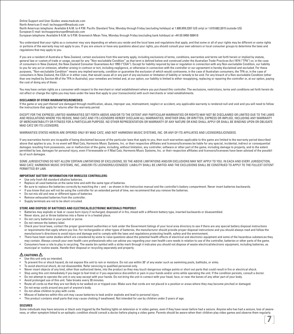 Rock Band Wireless Fender Mustang PRO-Guitar Controller Rock Band 3-Xbox 360 User Manual | Page 7 / 32