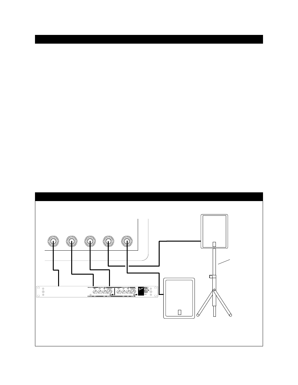 Powered mixer, Pcn-2 electronic crossover, Input high out low out | Fender CS-18 Subwoofer User Manual | Page 5 / 8