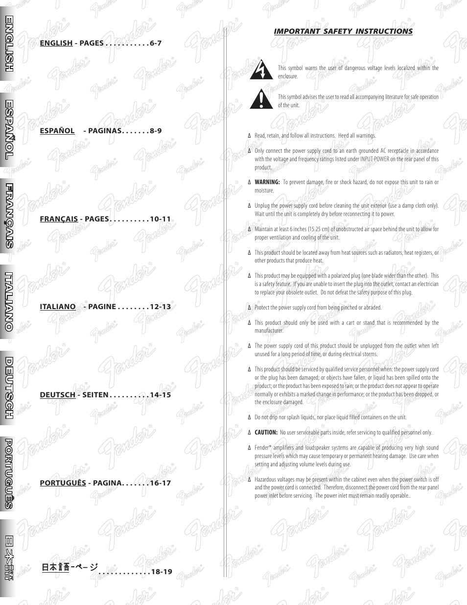 Fender Princeton 65 Reverb Amp User Manual | Page 2 / 20