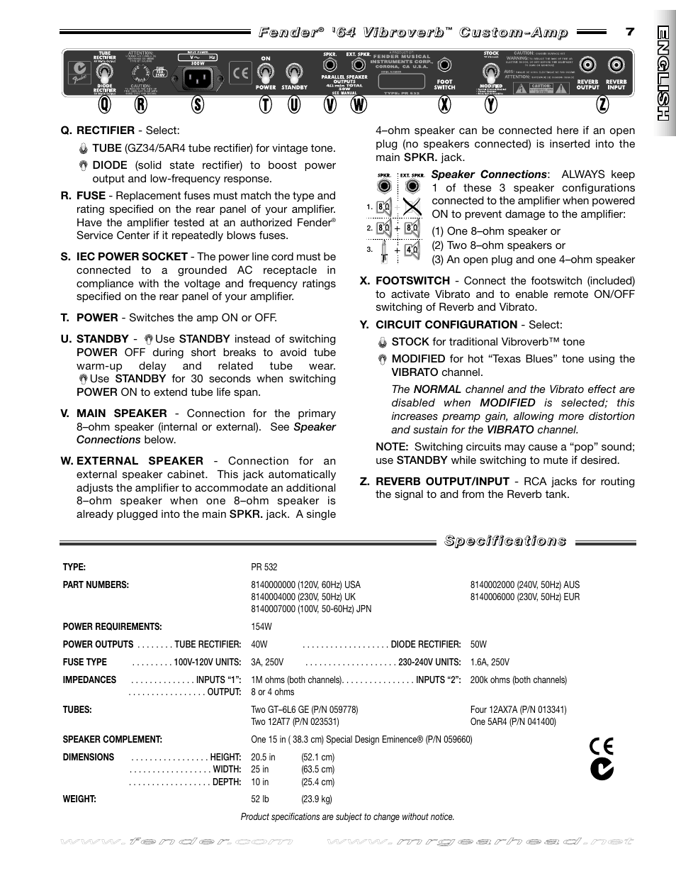 Fender 64 Vibroverb User Manual | Page 7 / 20