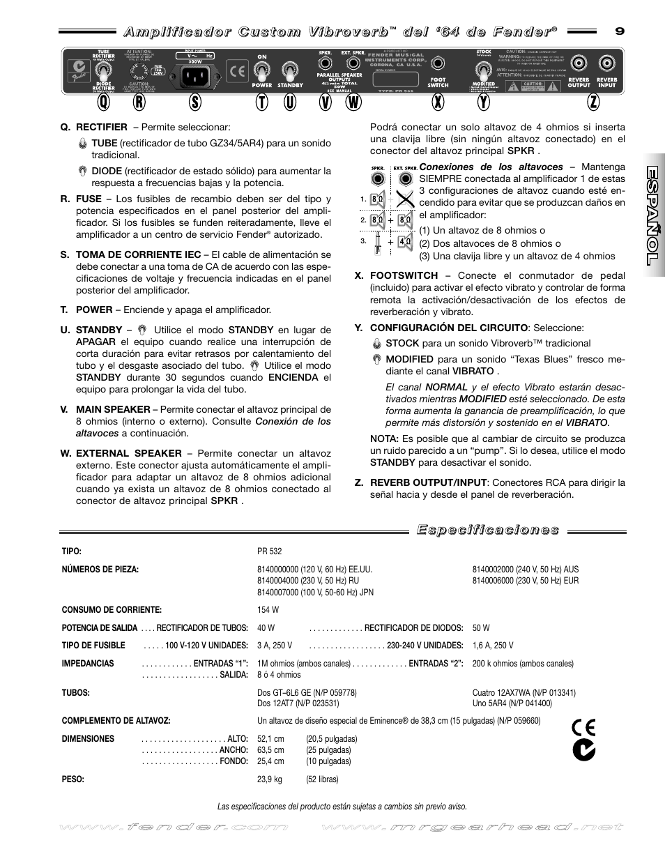 Fender 64 Vibroverb User Manual | Page 9 / 20