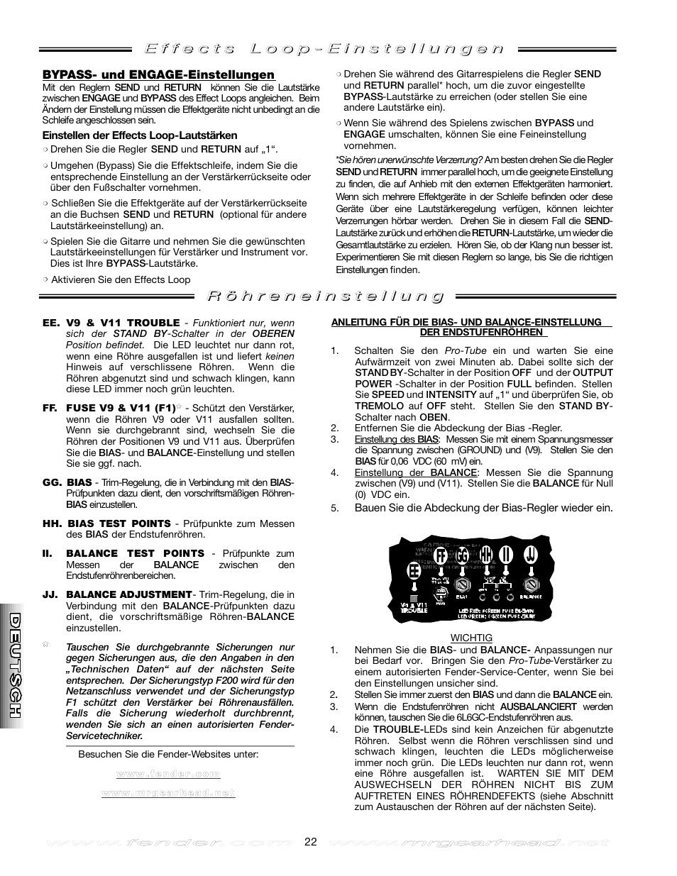 Fender Pro Reverb Amp User Manual | Page 22 / 28
