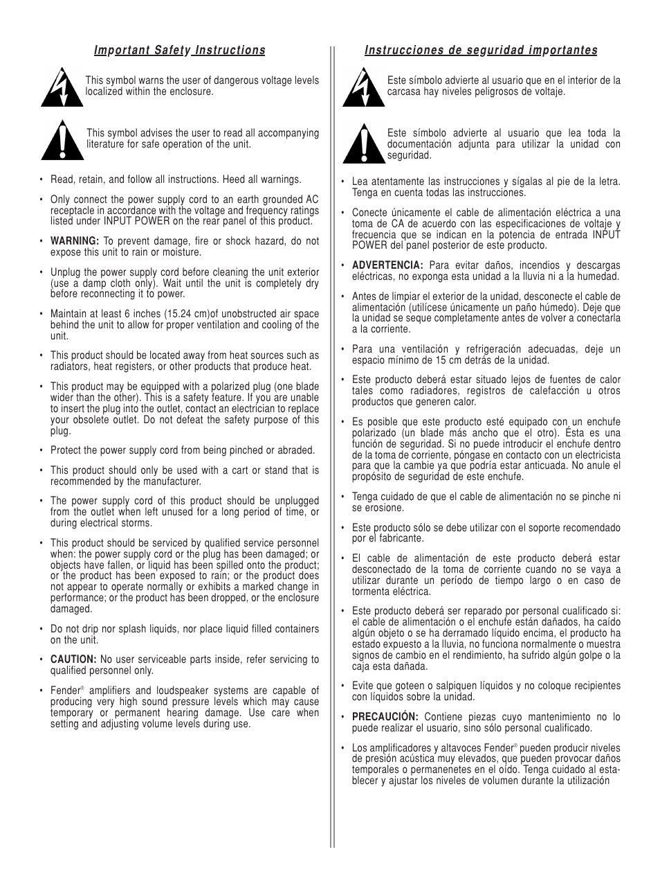 Fender Frontman 60B User Manual | Page 3 / 20