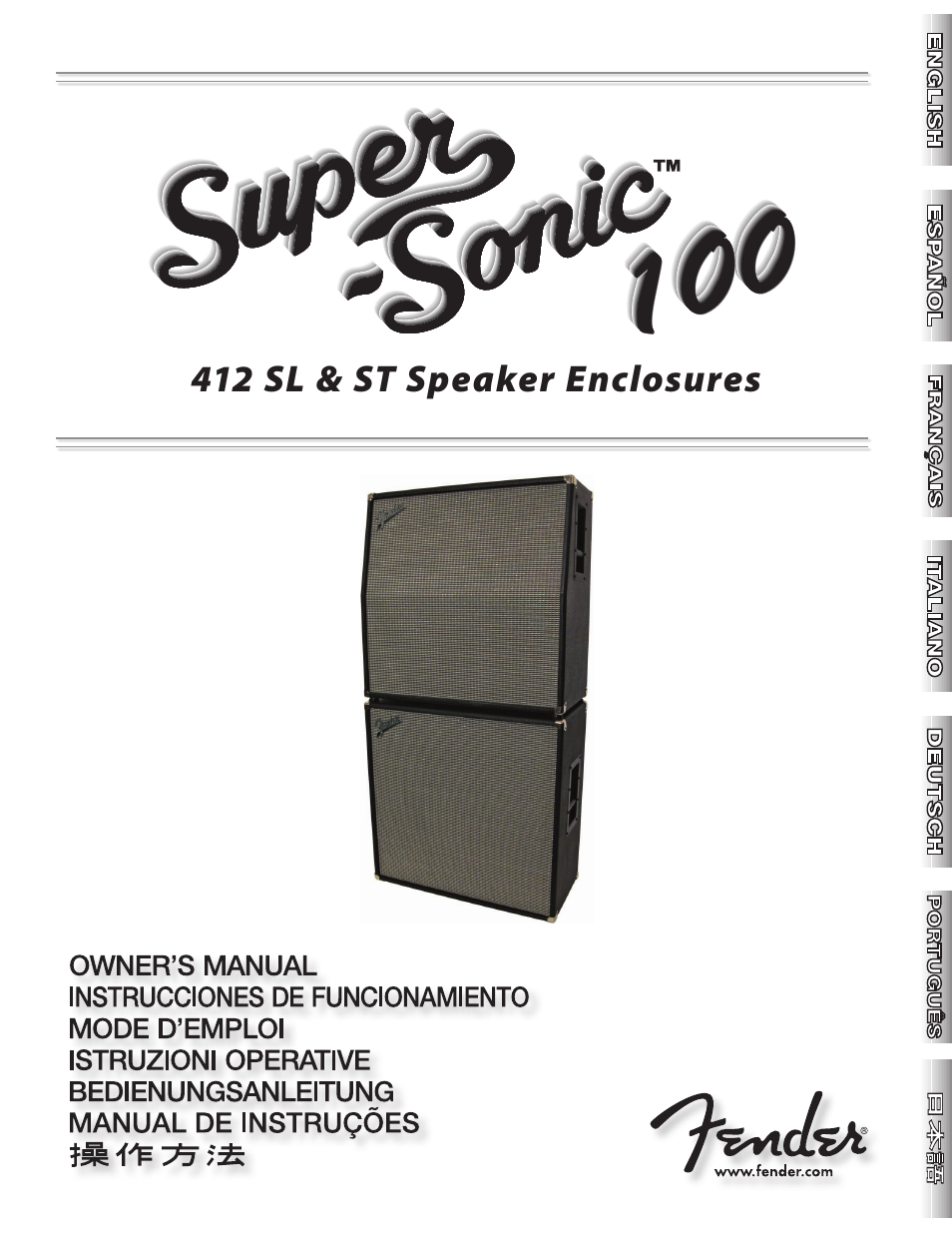 Fender Super Sonic 100 412 ST User Manual | 12 pages