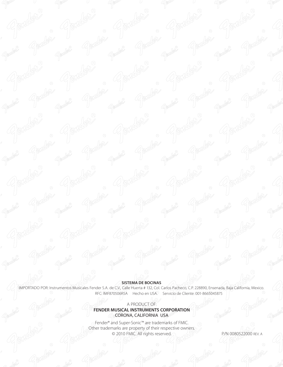 Fender Super Sonic 100 412 ST User Manual | Page 12 / 12