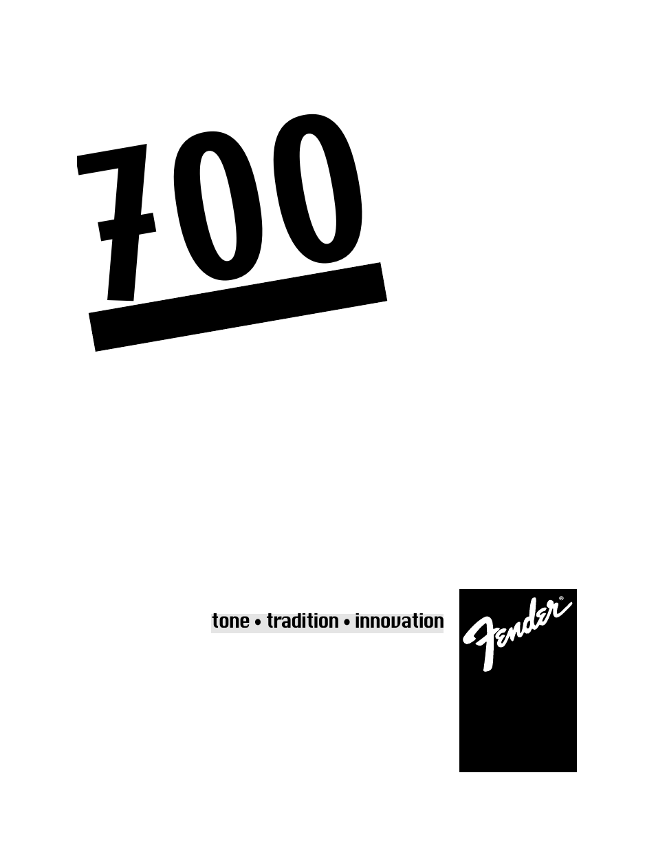 Fender ROC PRO 700 User Manual | 11 pages