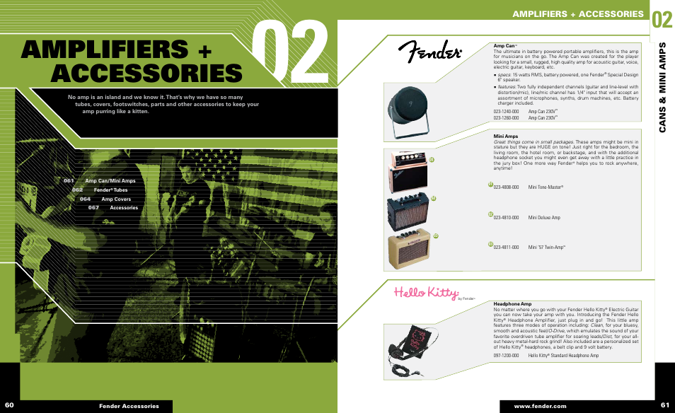 Fender AMPLIFIERS + ACCESSORIES User Manual | 4 pages