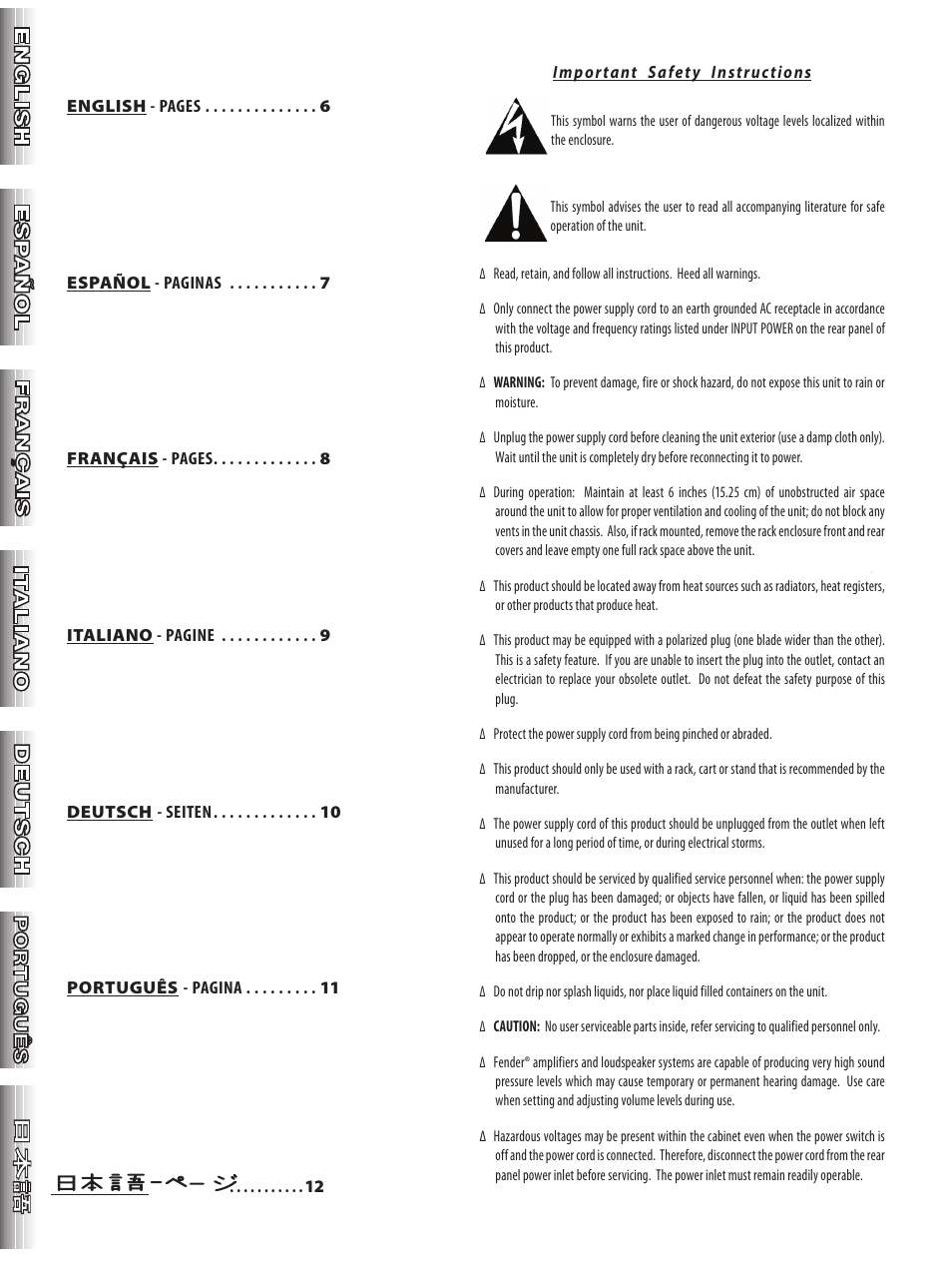 Fender Frontman 10G User Manual | Page 2 / 16
