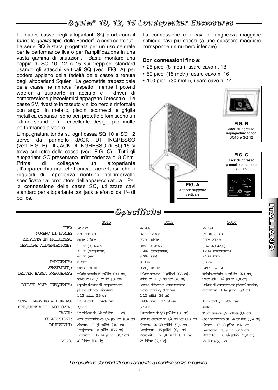 Fender Squier SQ 10 User Manual | Page 5 / 8