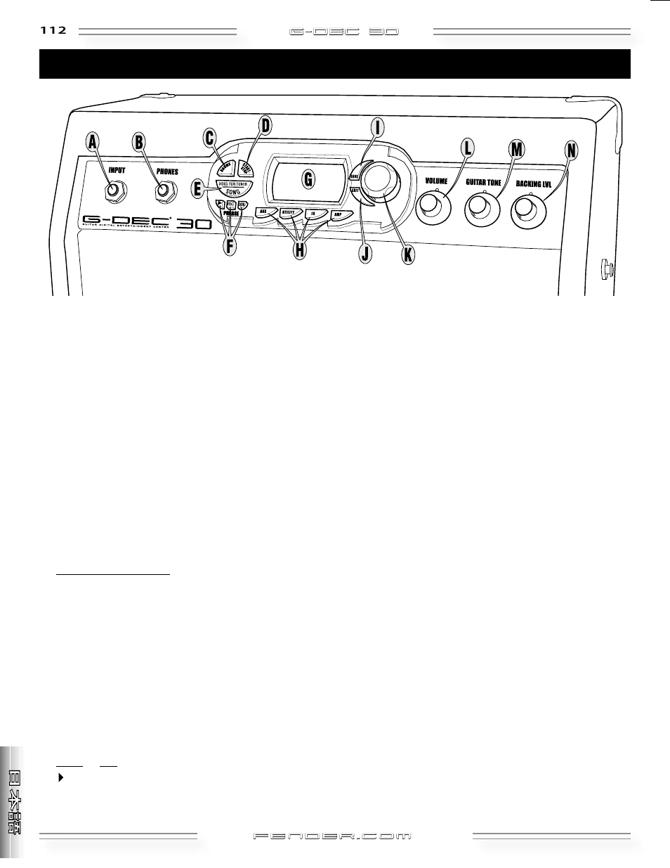 Fender G-DEC 30 User Manual | Page 112 / 128