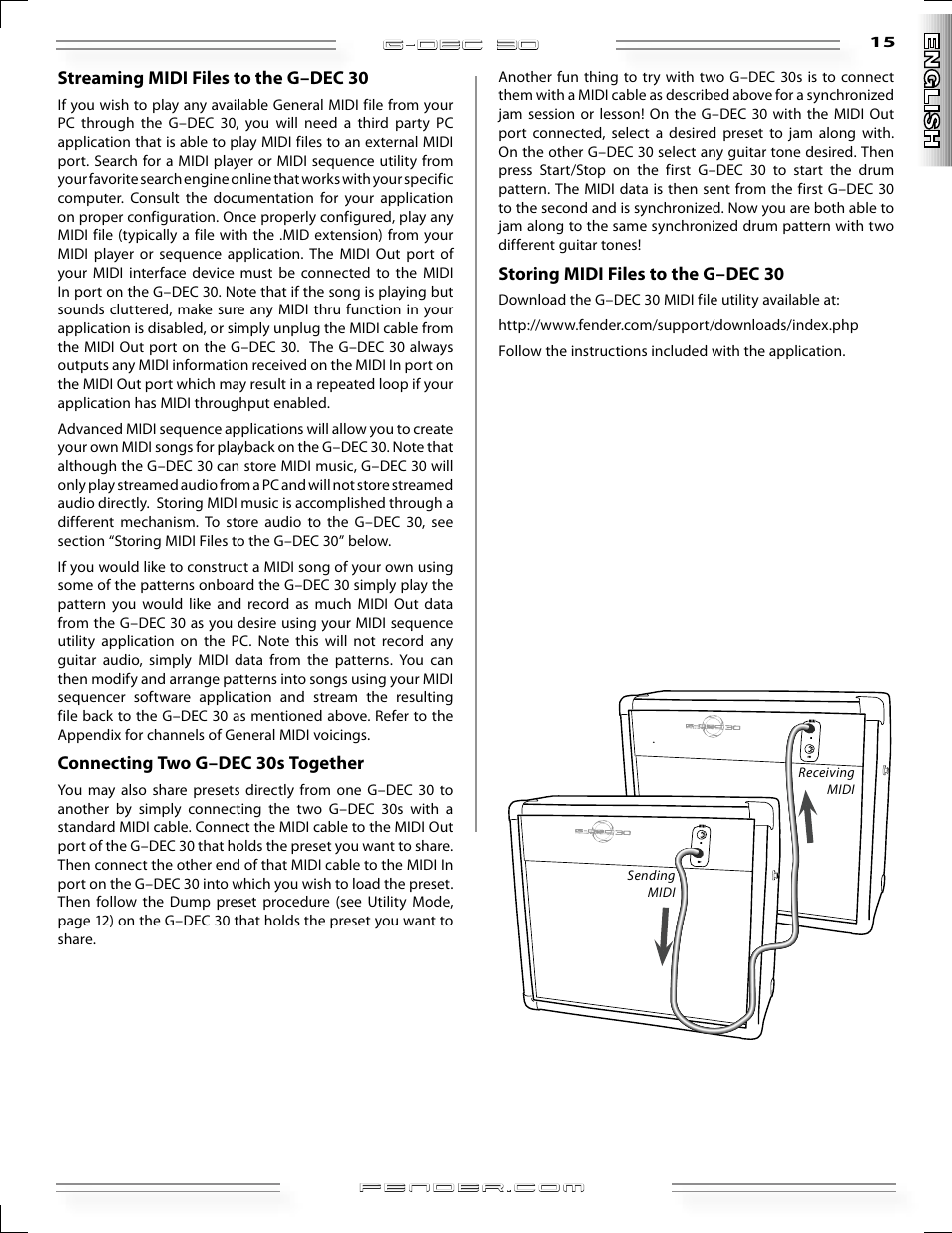 Fender G-DEC 30 User Manual | Page 15 / 128