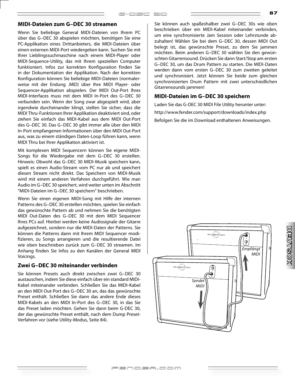 Fender G-DEC 30 User Manual | Page 87 / 128