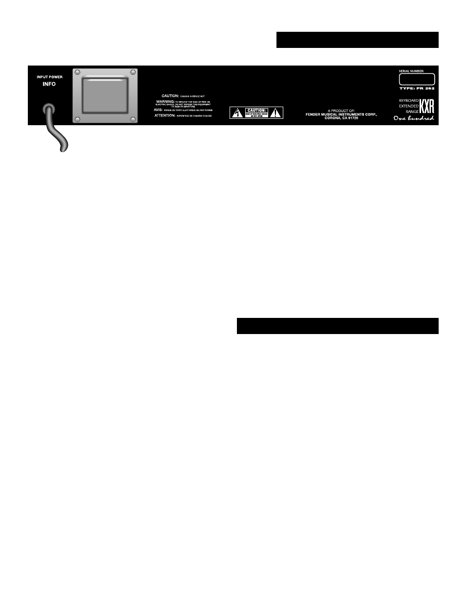 Fender KXR 100 User Manual | Page 4 / 6