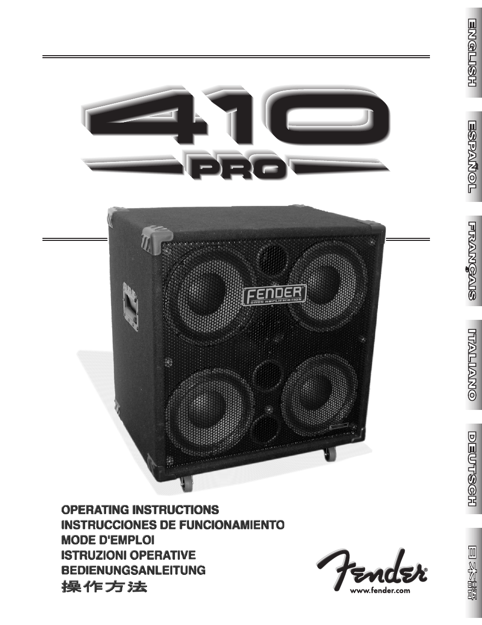Fender 410 PRO User Manual | 12 pages