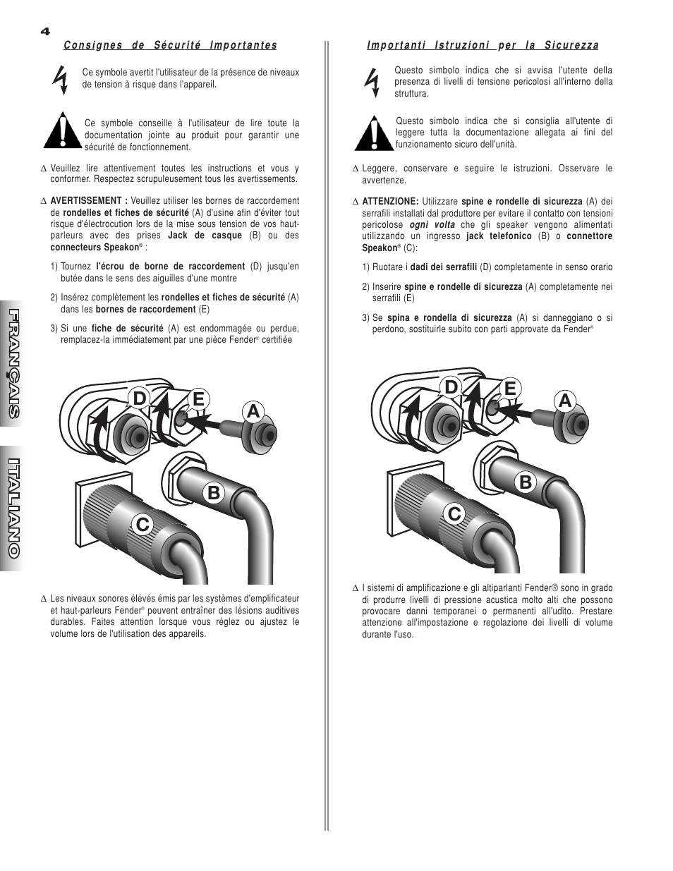 Ed a b c | Fender 410 PRO User Manual | Page 4 / 12