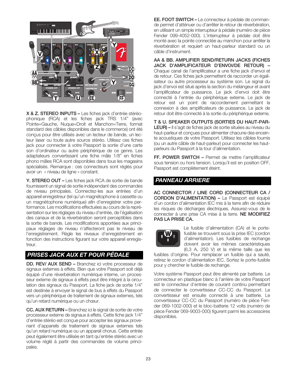 Fender Passport Portable Sound Systems PD-250 User Manual | Page 23 / 50