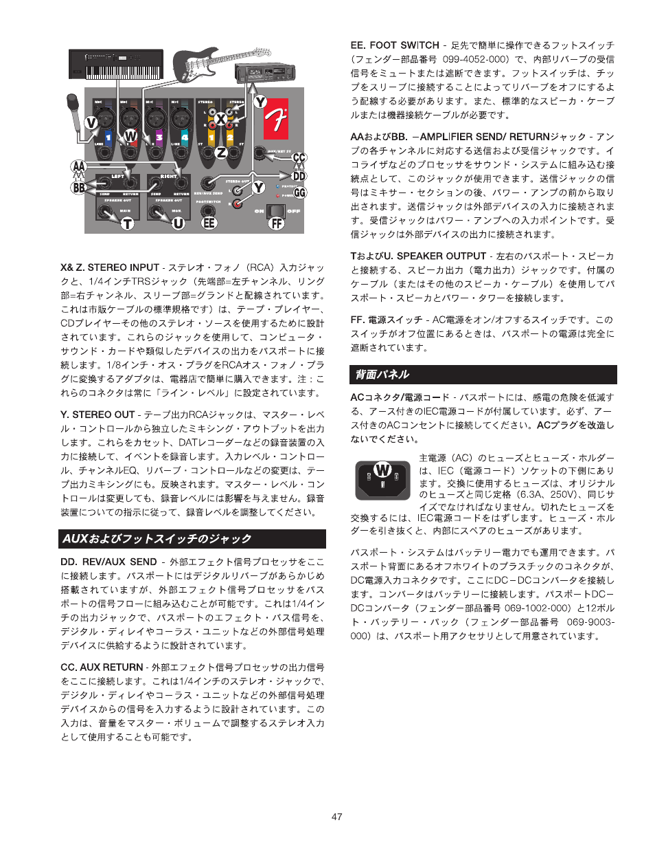 Fender Passport Portable Sound Systems PD-250 User Manual | Page 47 / 50