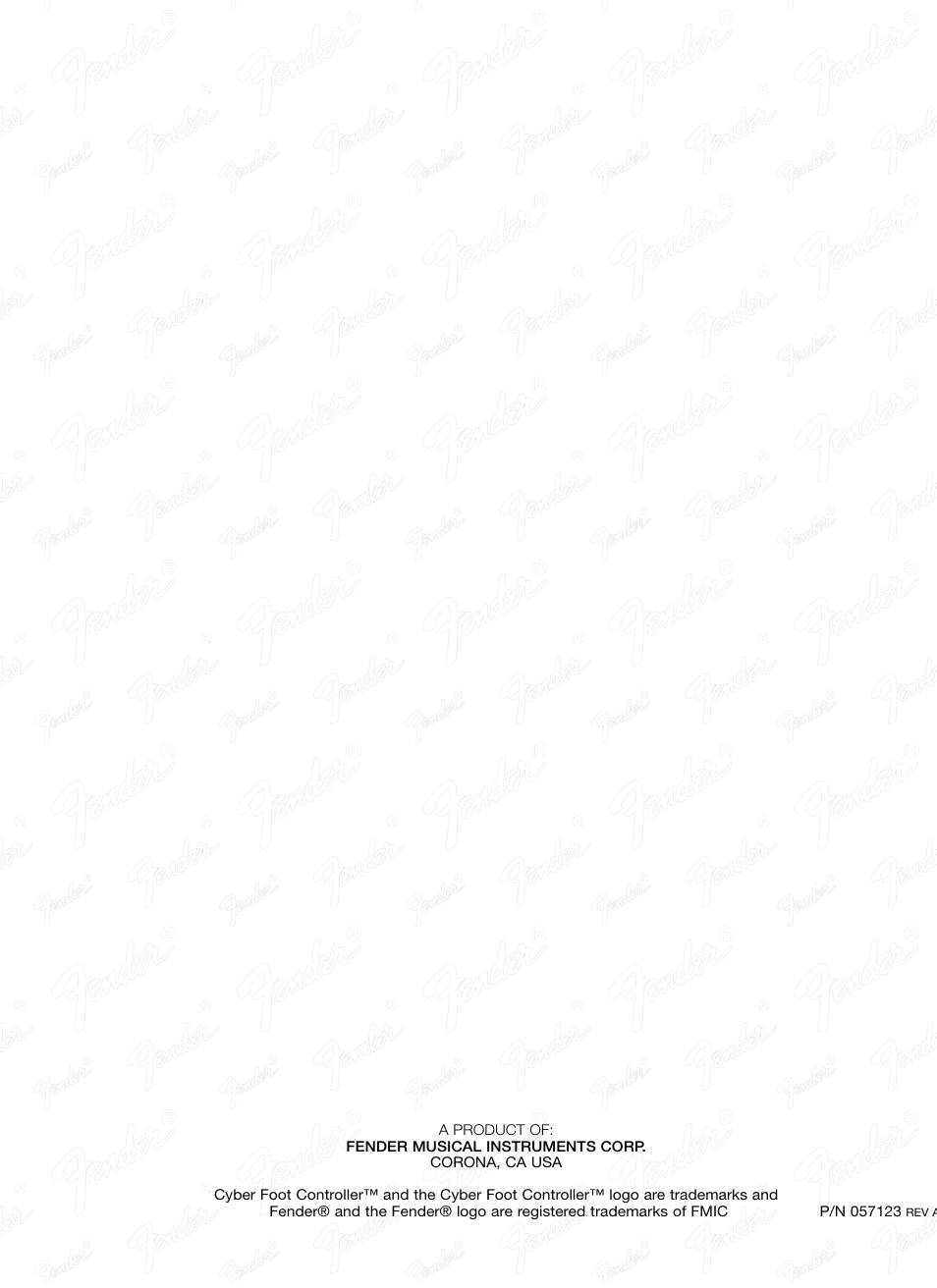 Fender Cyber Foot Controller User Manual | Page 16 / 16