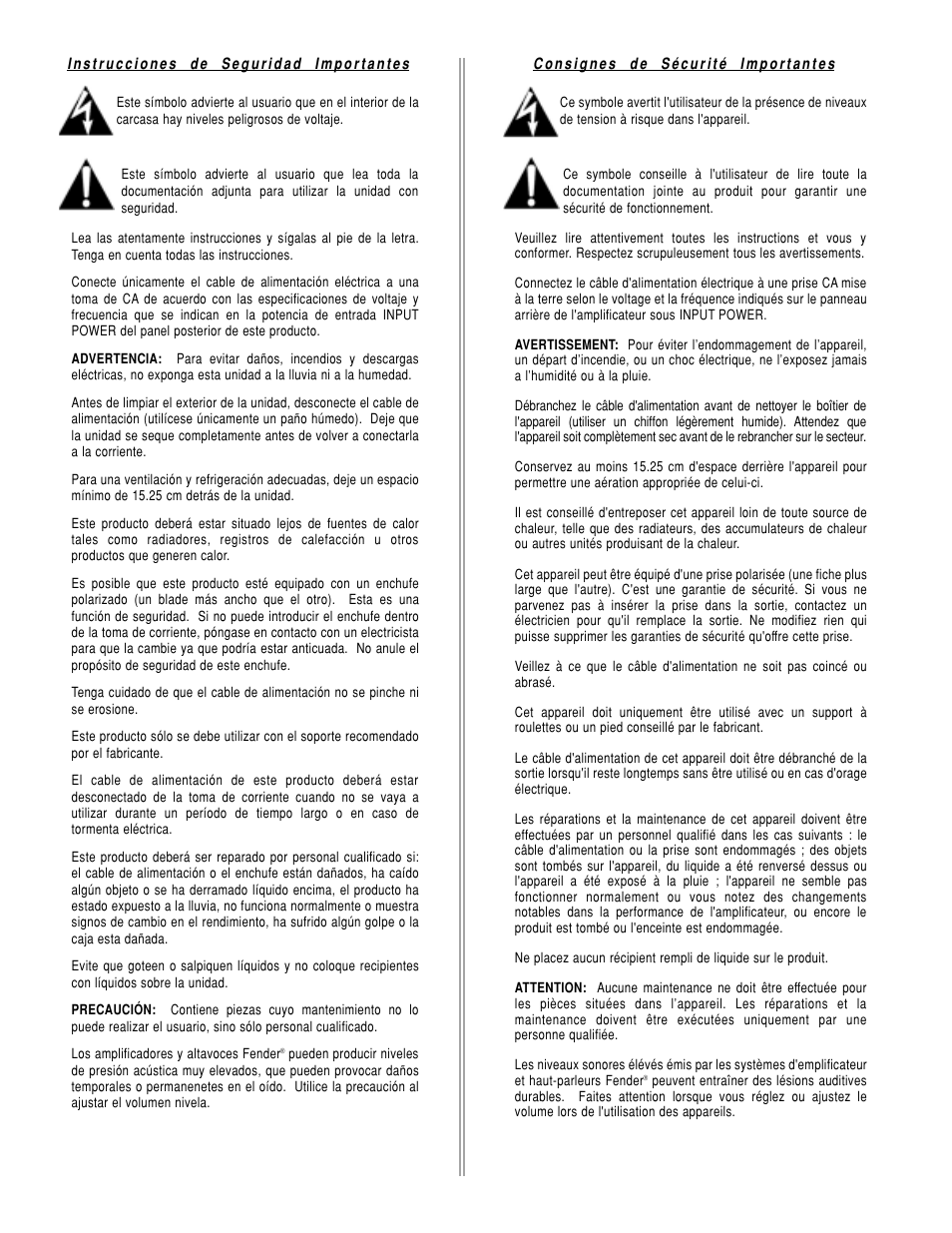 Fender Stage 100 DSP User Manual | Page 4 / 24