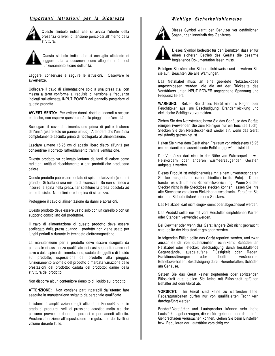 Fender Stage 100 DSP User Manual | Page 5 / 24