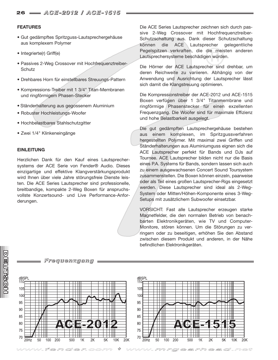 Fender ACE-1515 User Manual | Page 26 / 36