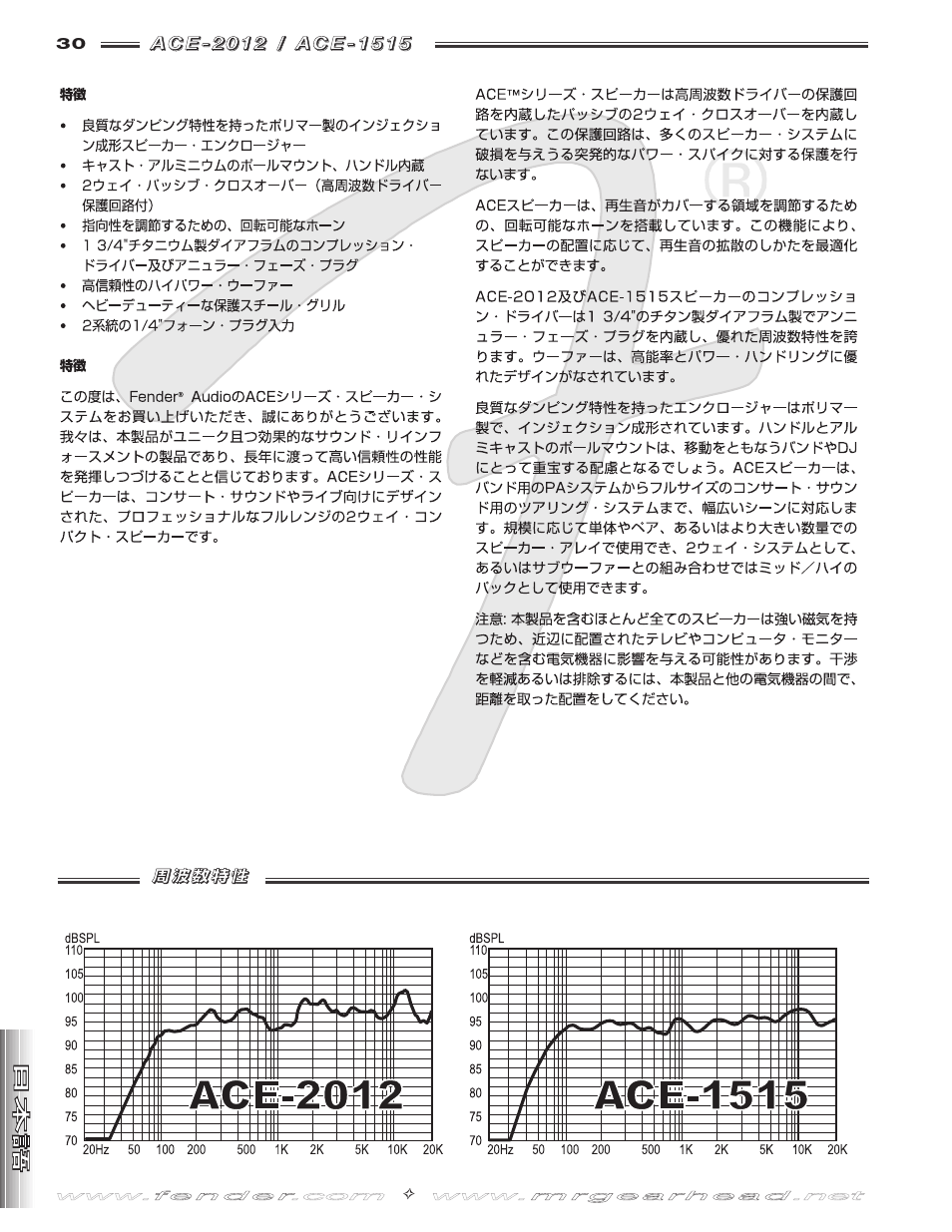 Fender ACE-1515 User Manual | Page 30 / 36