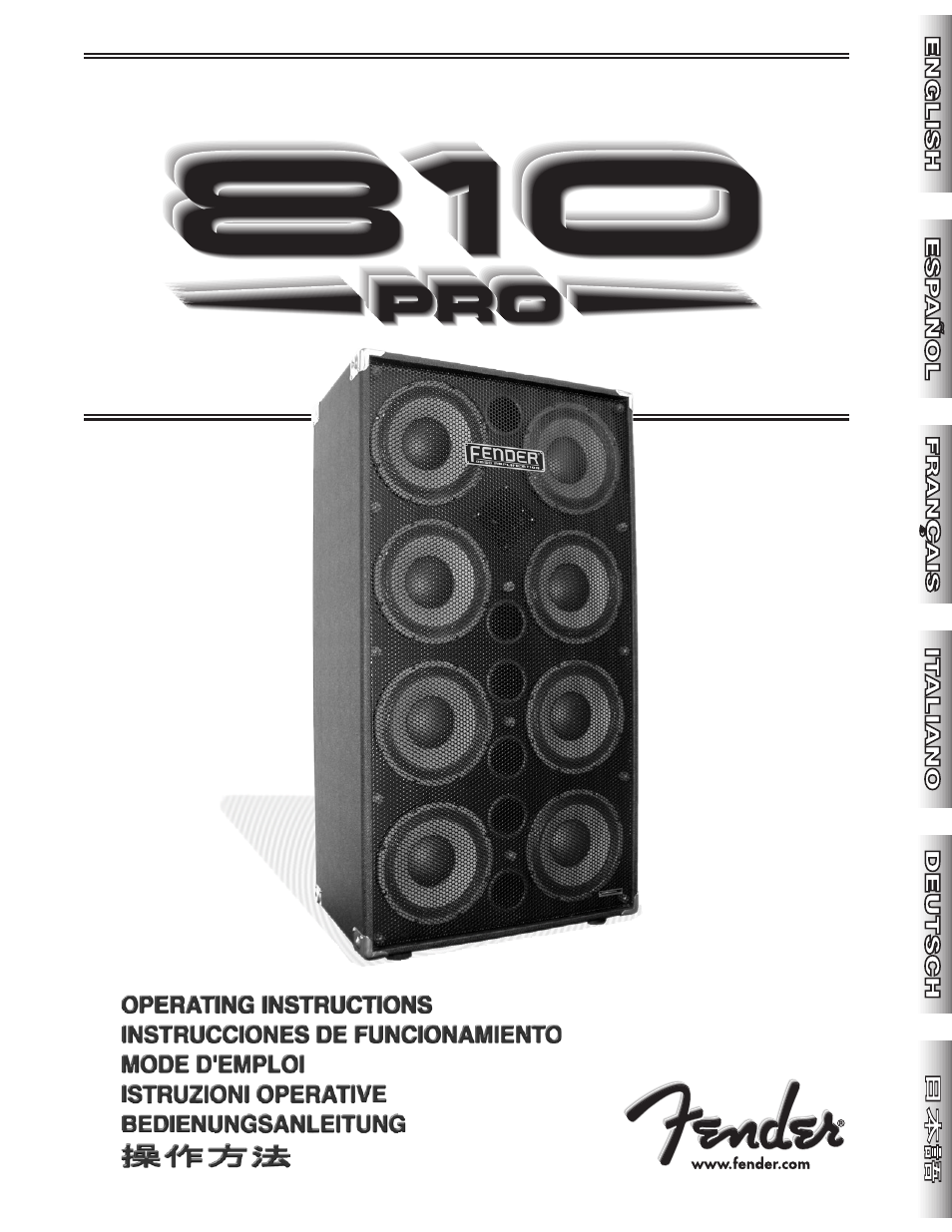 Fender 810 Pro User Manual | 12 pages