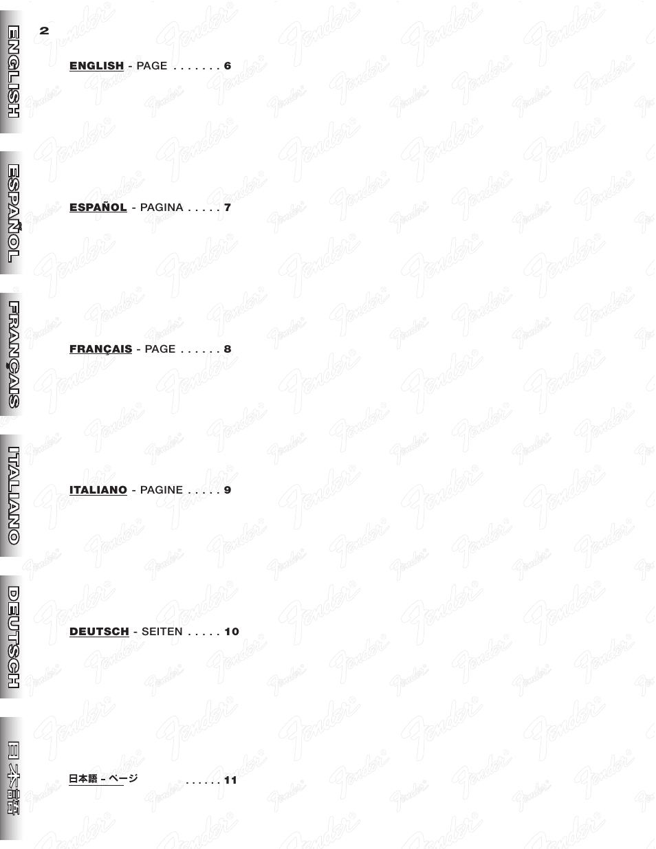 Fender 810 Pro User Manual | Page 2 / 12