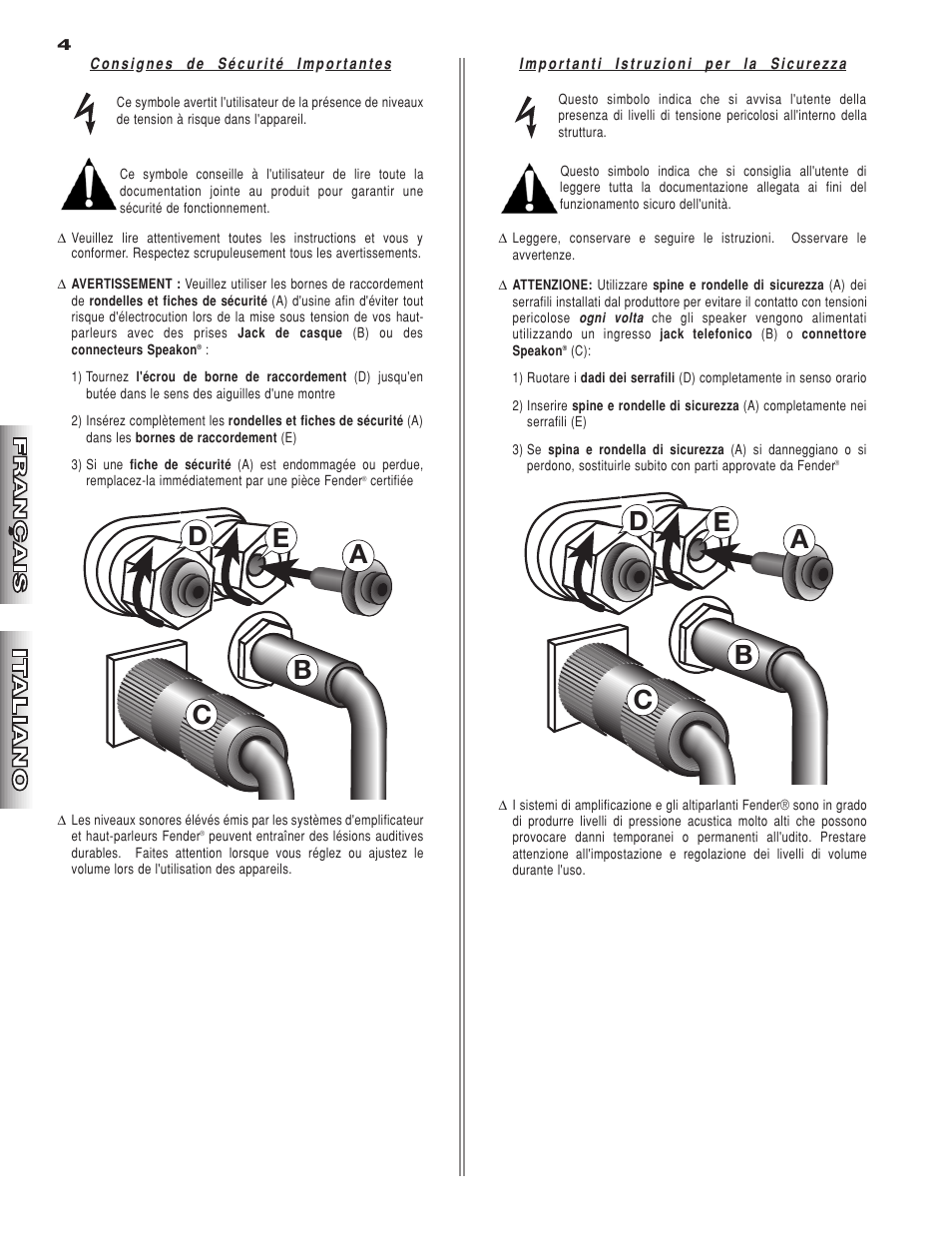 Ed a b c | Fender 810 Pro User Manual | Page 4 / 12