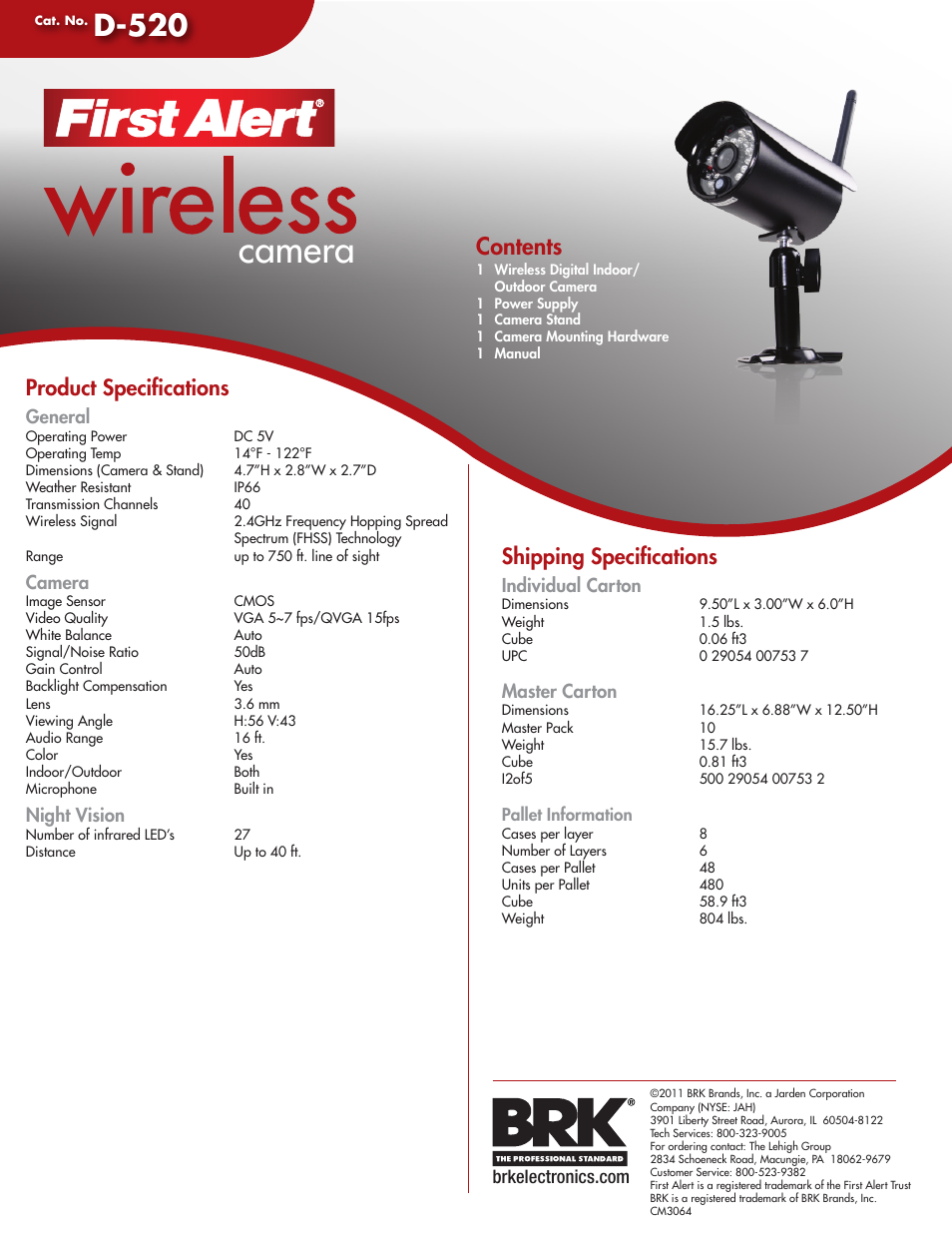 First Alert D-520 User Manual | Page 2 / 2