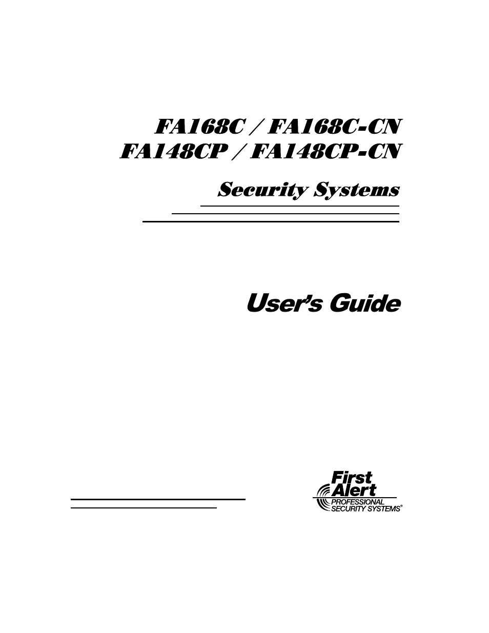 First Alert FA168C User Manual | 56 pages