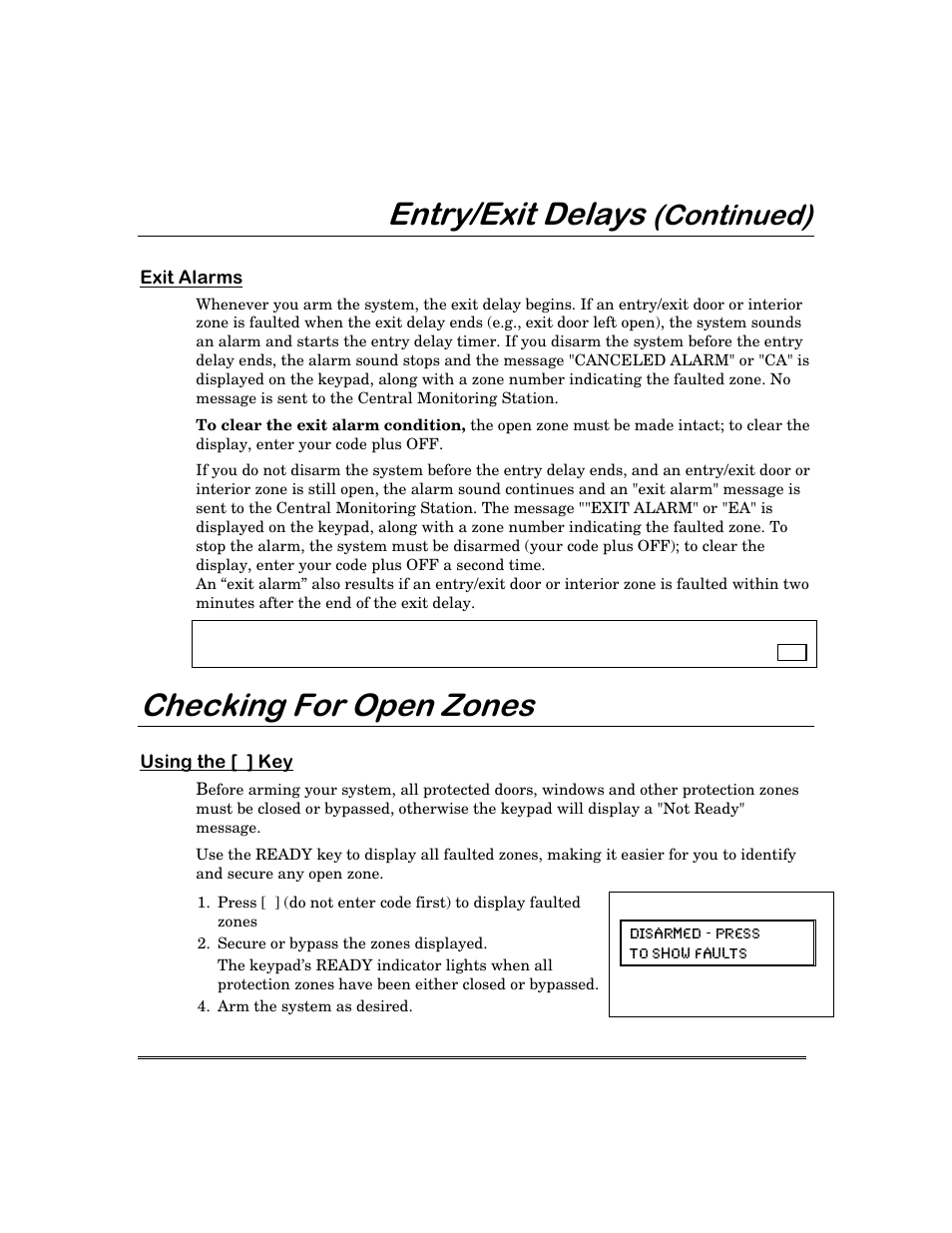 Qwu\([lw'hod\v, Khfnlqj)ru2shq=rqhv, Rqwlqxhg | First Alert FA168C User Manual | Page 13 / 56