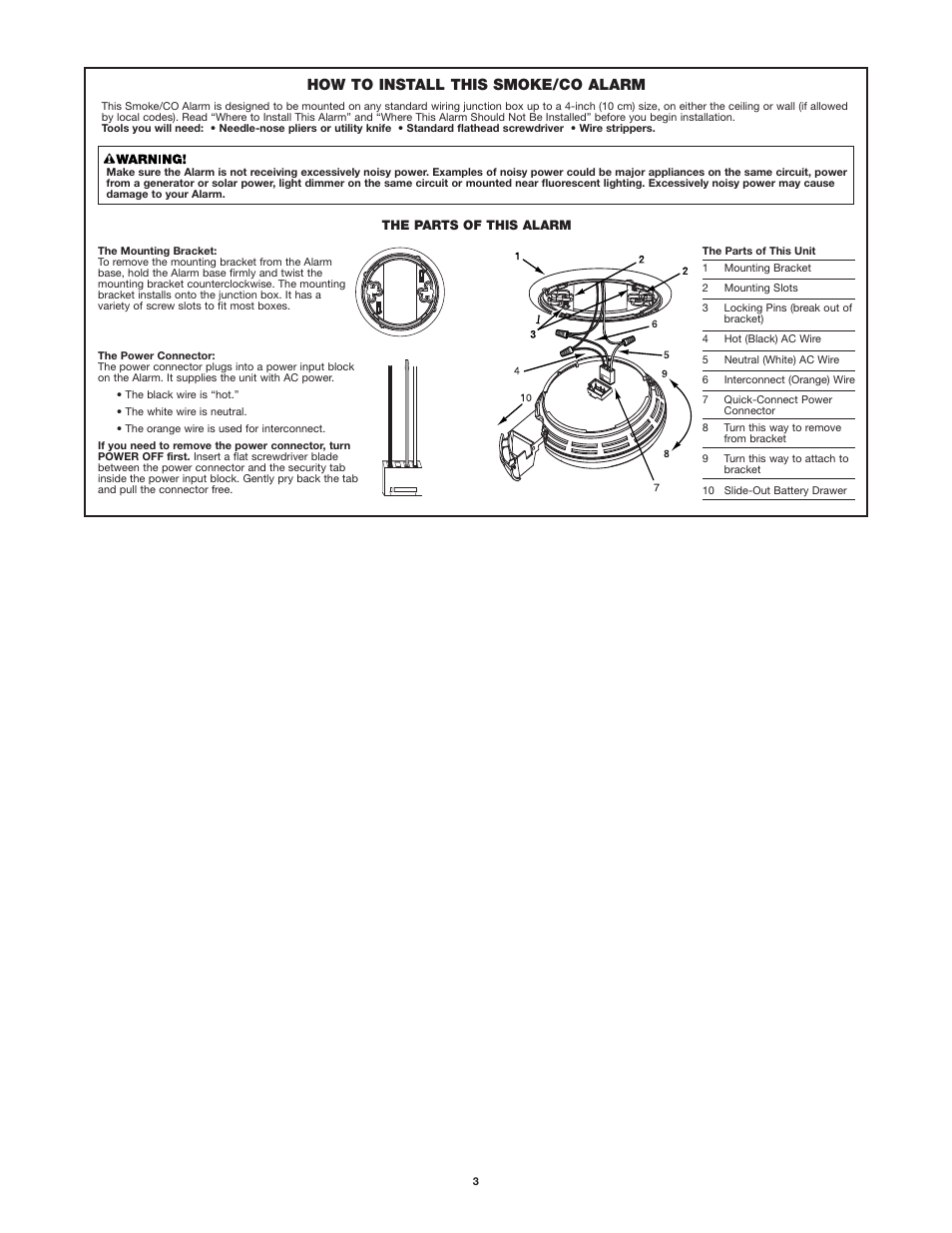 How to install this smoke/co alarm | First Alert SC7010B User Manual | Page 3 / 11