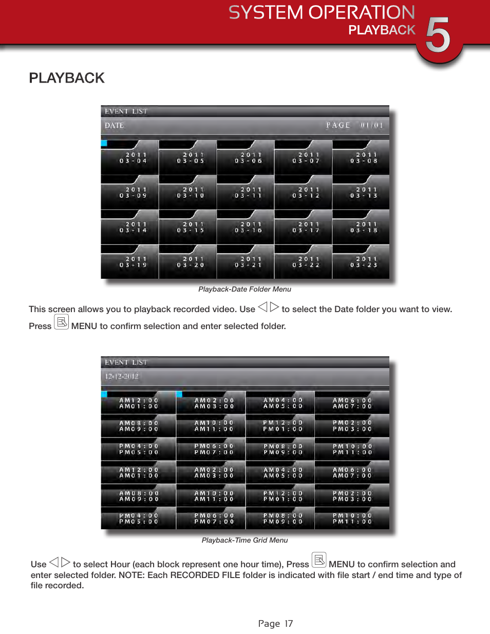 Playback | First Alert Wireless 4GB Security System DWS-472 User Manual | Page 17 / 32