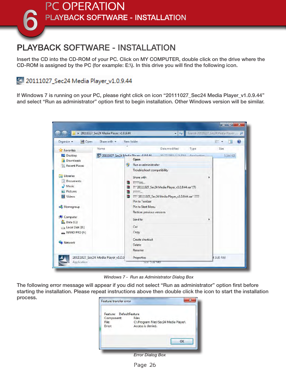 Playback software-installation | First Alert Wireless 4GB Security System DWS-472 User Manual | Page 26 / 32