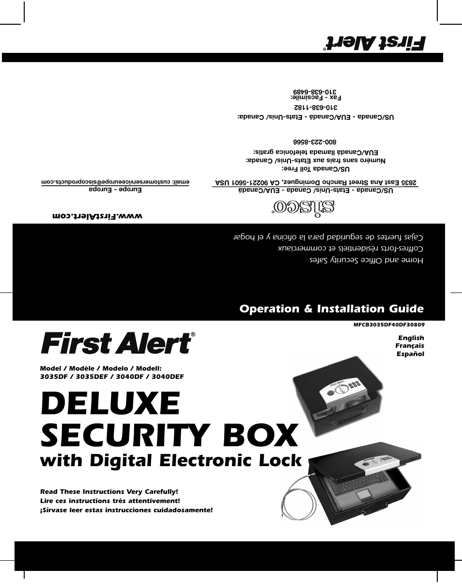 First Alert 3040DF User Manual | 8 pages