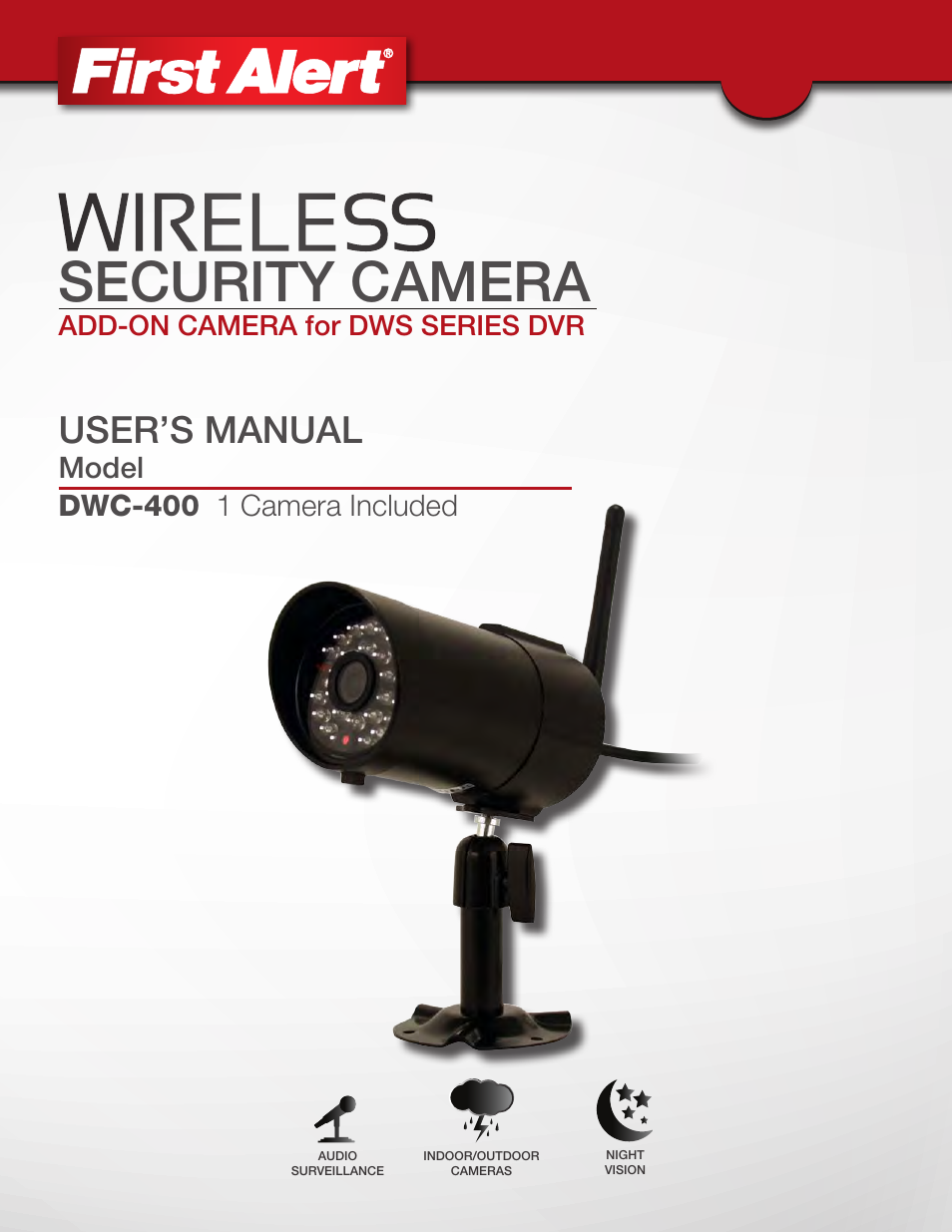 First Alert Wireless Security Camera DWC-400 User Manual | 8 pages