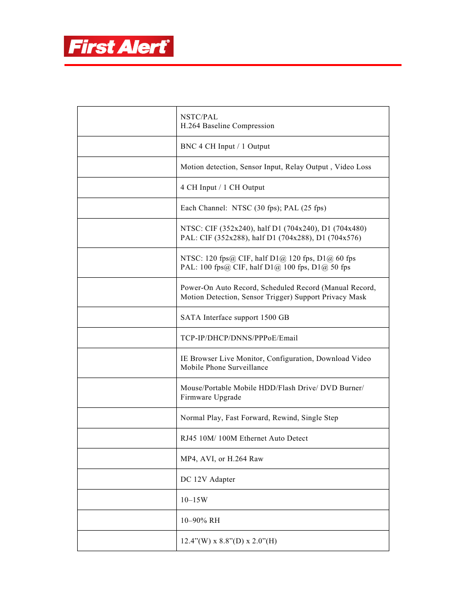 Technical information, Chapter 9 | First Alert 4800 User Manual | Page 104 / 107