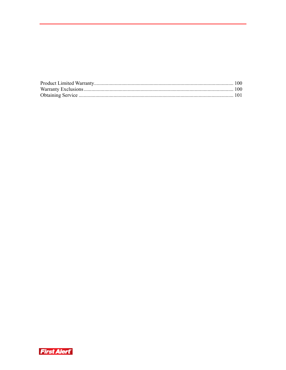 First Alert 4800 User Manual | Page 6 / 107